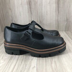 Kork-Ease Black Leather Loafers with Buckle